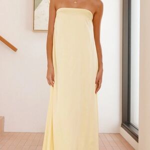 BILLY J - Caitie Strapless Scarf Maxi Dress